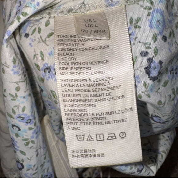 (NWT) Free People 100% cotton Women’s Large Blue Floral Backless Dress - Picture 12 of 16